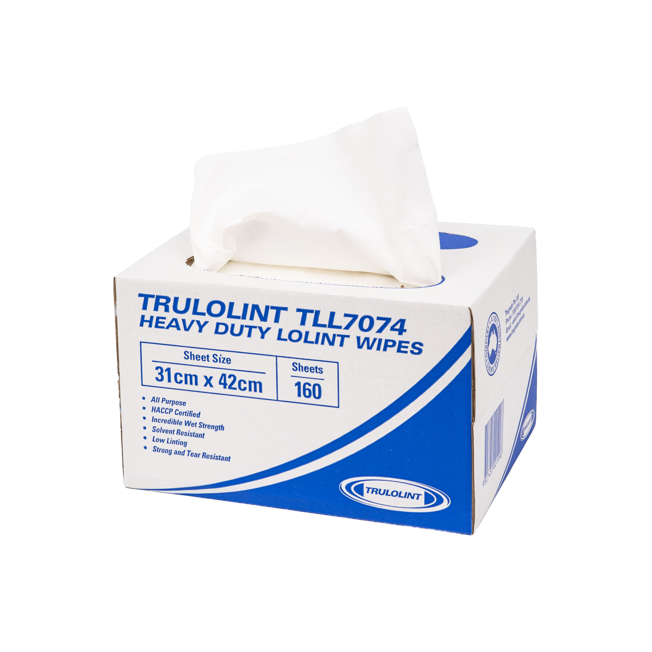 Low Lint White Wipes 31cm x 42cm - Image 2